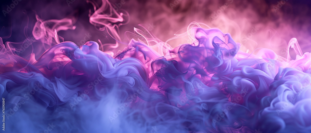 Obraz premium abstract blue and purple smoke background in electric neon style