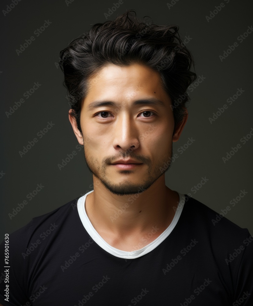 Man in Black Shirt Looking at Camera Man in Black Shirt Looking at Camera