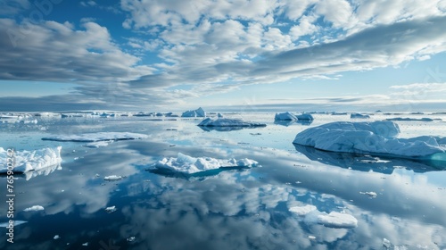 Landscape photography of north pole  generated with AI