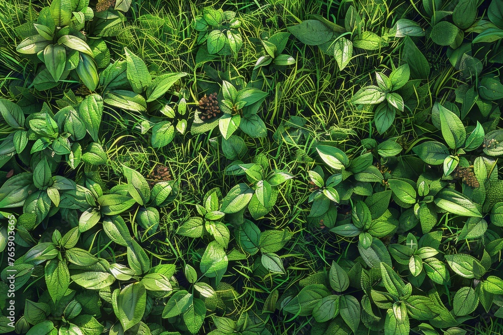 Seamless grass texture, drowing, top view, fine grass, playing field, board game, generated with AI Seamless grass texture, drowing, top view, fine grass, playing field, board game, generated with AI