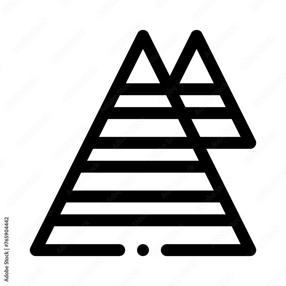 pyramid line icon pyramid line icon