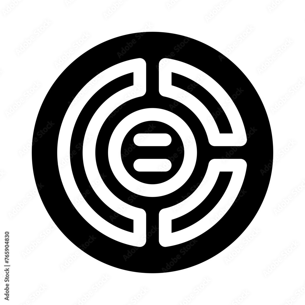 donut chart glyph icon