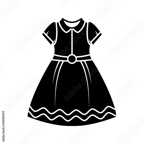 Simple dress women's fashion vector icon