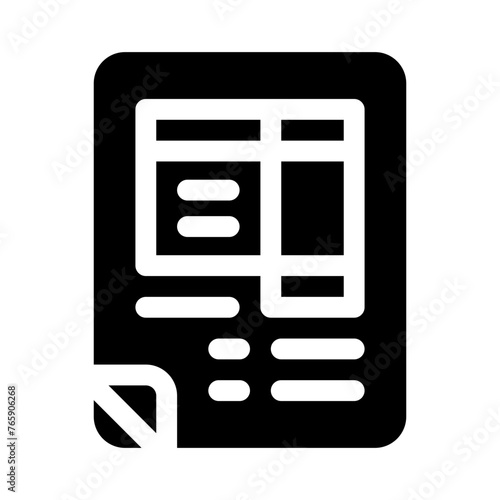 spreadsheet glyph icon