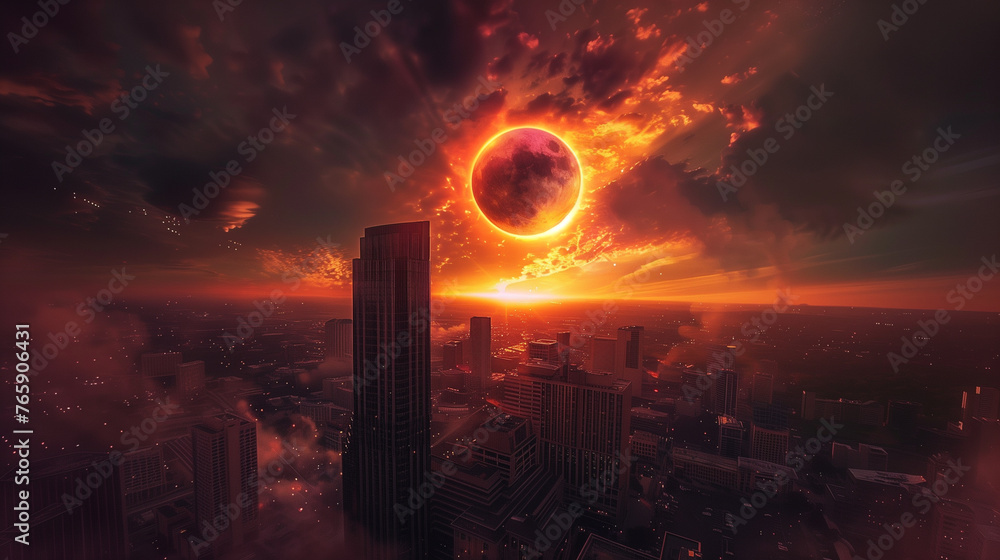 Total solar eclipse - obrazy, fototapety, plakaty 