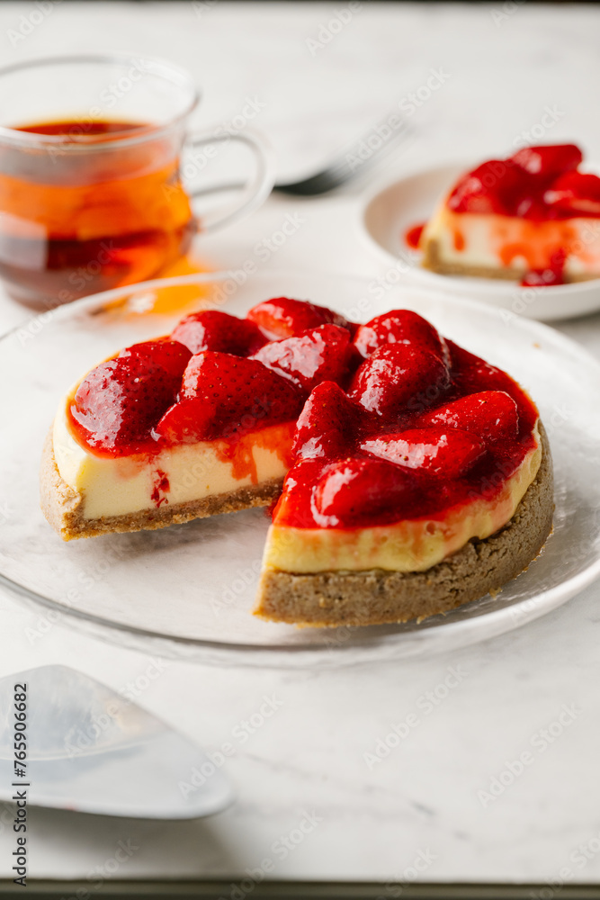 new york style strawberry cheese cake