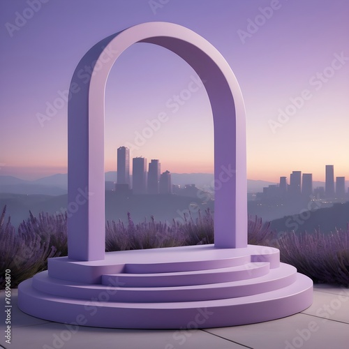 Serene Lavender Lilac Arch