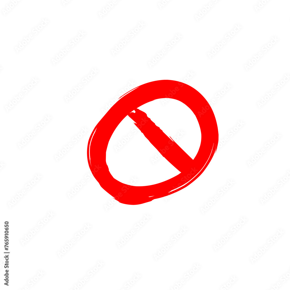 Hand Drawn Prohibition Sign Hand Drawn Prohibition Sign