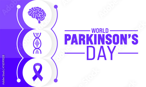 April is World Parkinson’s Day background template. Holiday concept. use to background, banner, placard, card, and poster design template with text inscription and standard color. vector illustration.