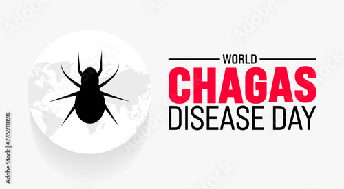 April is World Chagas Disease Day background template. Holiday concept. use to background, banner, placard, card, and poster design template with text inscription and standard color. vector