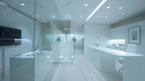modern office corridor