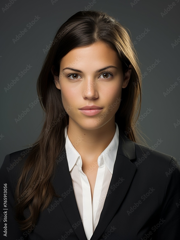 Woman in Suit Posing for Picture Woman in Suit Posing for Picture