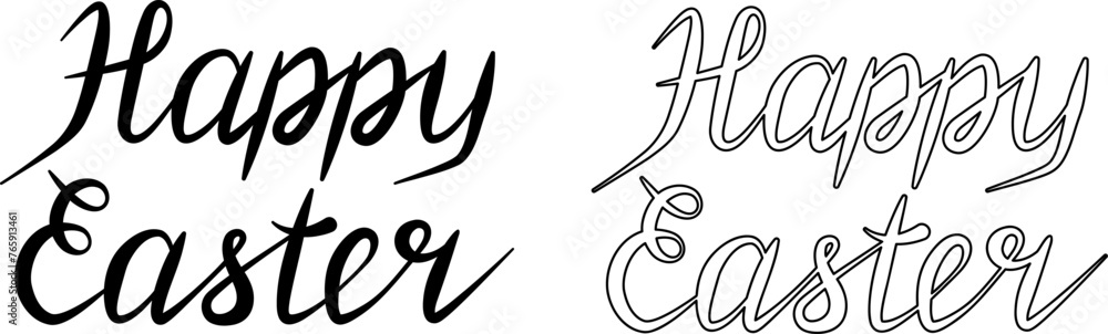 Happy Easter text Happy Easter text