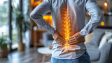 Person suffering from lower back pain,generative ai