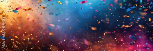 Festive Confetti Background for Celebration and Party Themes