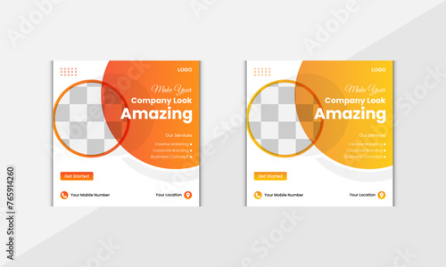 Modern Creative Vector Business Social Media Post Design Template