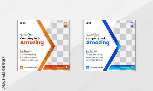 Modern Creative Vector Business Social Media Post Design Template
