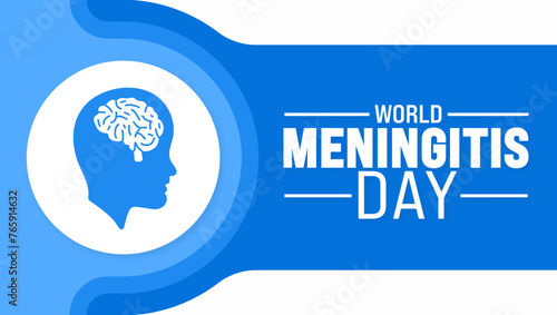 April is World Meningitis Day background template. Holiday concept. use to background, banner, placard, card, and poster design template with text inscription and standard color. vector illustration.