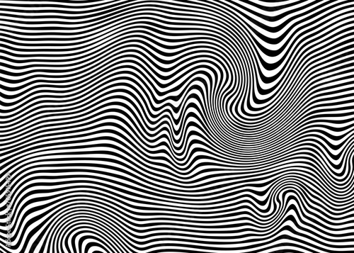 Indie Aesthetic Trippy Wave Pattern, Retro Psychedelic Background
