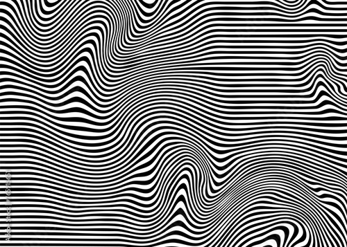 Indie Aesthetic Trippy Wave Pattern, Retro Psychedelic Background