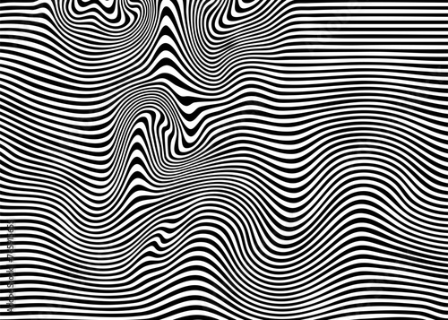 Indie Aesthetic Trippy Wave Pattern, Retro Psychedelic Background