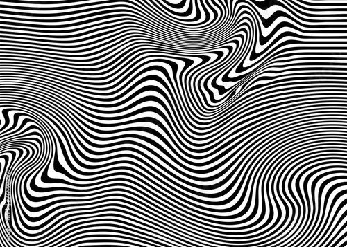 Indie Aesthetic Trippy Wave Pattern, Retro Psychedelic Background