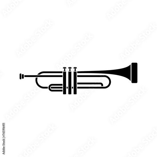 trumpet musical instrument vector icon