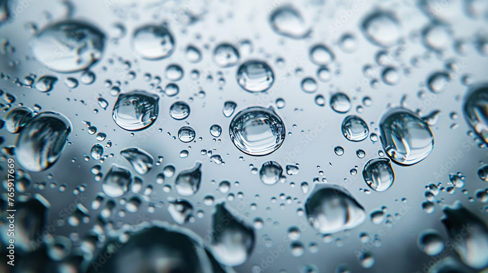 Close-up Views of Water Droplets and Bubbles
