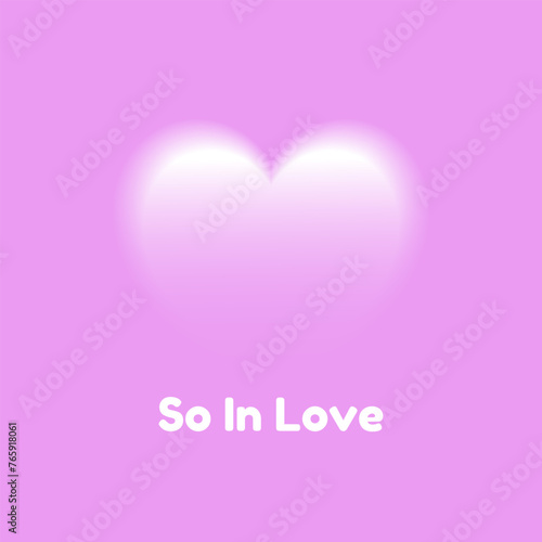 So in love vector poster card emerging confession heart beating