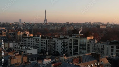 Drone of the Eiffel Tower