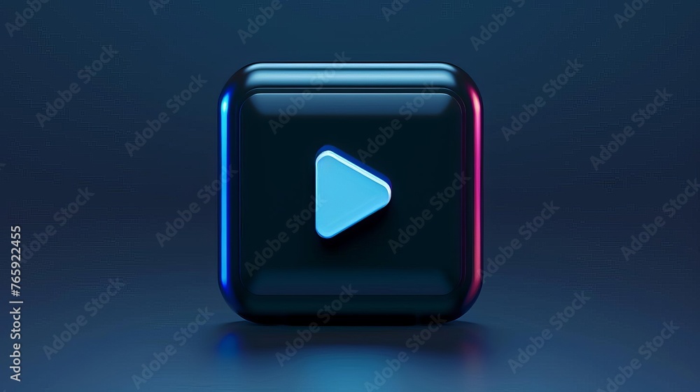 Glossy play media button icon with a sleek and modern design, perfect for multimedia projects. Vector Symbol Glossy play media button icon with a sleek and modern design, perfect for multimedia projects. Vector Symbol