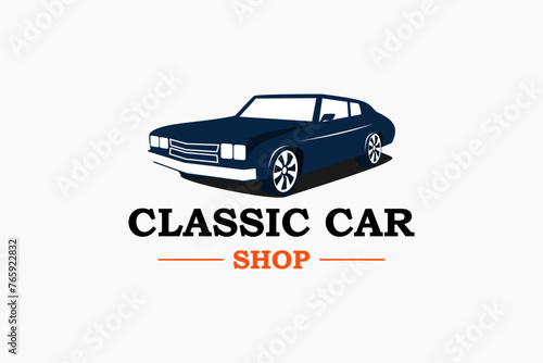 vintage and classic car shop logo