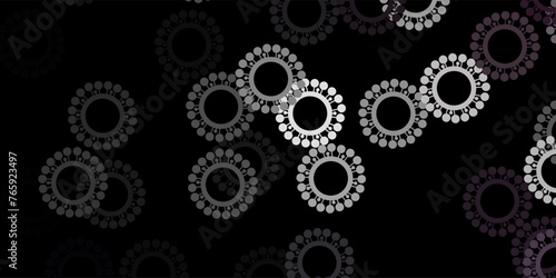 Wallpaper Mural Dark gray vector template with flu signs. Torontodigital.ca