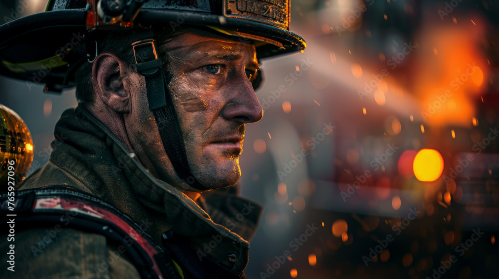 Firefighter involved in the daily activities of his professional job that saves lives. Firefighter involved in the daily activities of his professional job that saves lives.