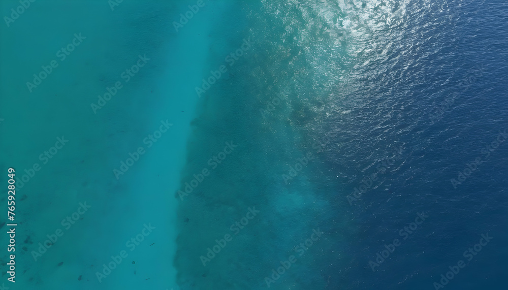 Aerial view of blue and turquoise sea surface Aerial view of blue and turquoise sea surface