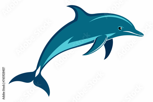 Dolphin silhouette  vector illustration 