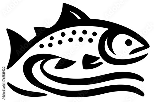 Fish logo silhouette