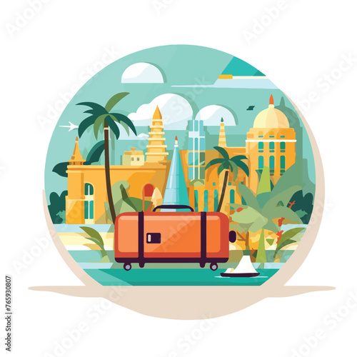 Travel icon design flat vector illustration isolate