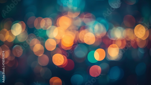 Light night city bokeh abstract, abstract background with bokeh defocused lights and shadow from cityscape at night, vintage or retro color tone, creating a vibrant and energetic feel for urban-themed © SappiStudio