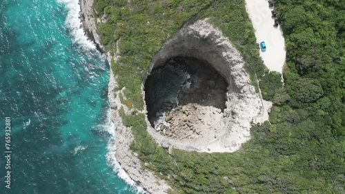 Aerial video over Gueule Grand Gouffre in Marie Galante photo