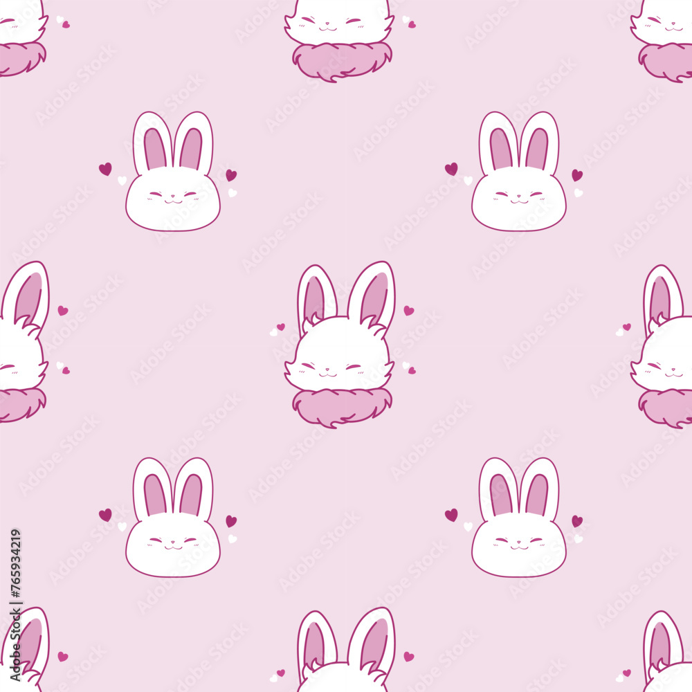 seamless pattern with pink bunnys seamless pattern with pink bunnys