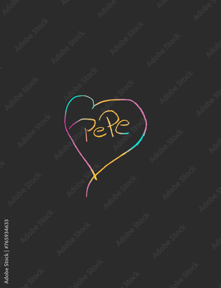 HEART WITH TEXT INSIDE THAT SAYS PEPE HEART WITH TEXT INSIDE THAT SAYS PEPE