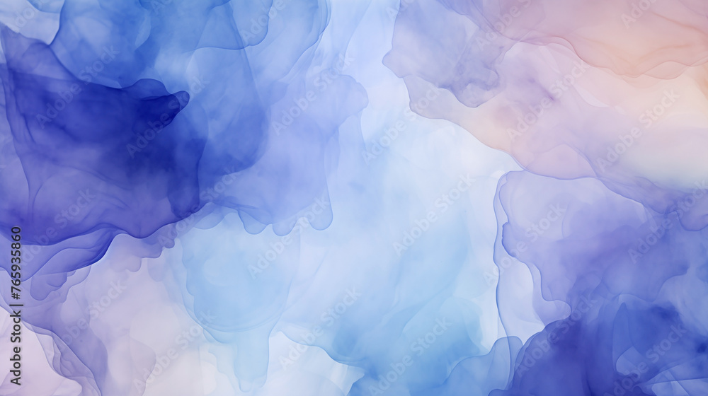 Serene purple to blue gradient watercolor background with soft transitions