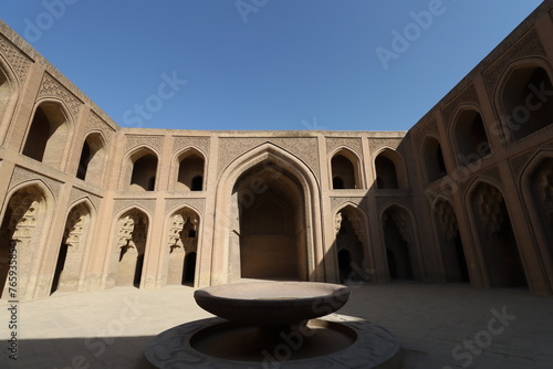 Abbasid palace in Baghdad with blue sky
 photo