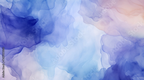 Serene purple to blue gradient watercolor background with soft transitions