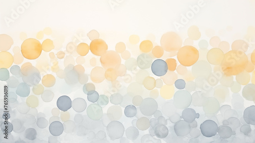Watercolor background with abstract pastel bubbles in a light airy design