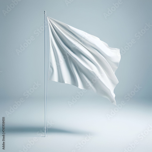 white flag mockups, ai generated image.