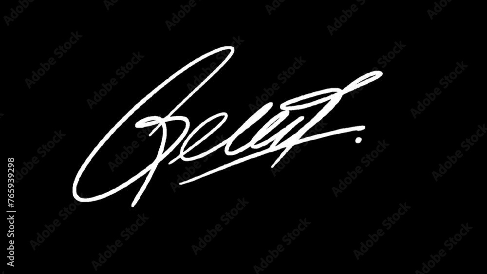 Abstract signature idea starting letter G for document. The video is ...