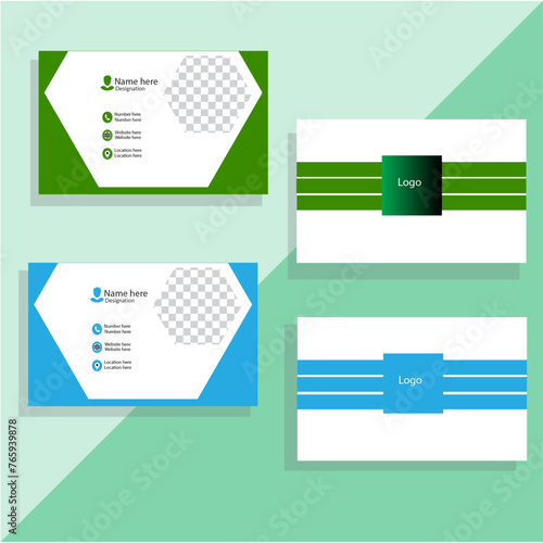 Double sided business card, Modern business card, 