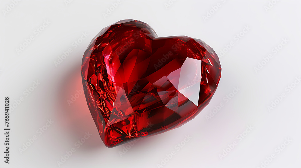 3d model of a red heart on a white background. 3d model of a red heart on a white background.